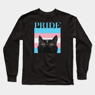 Vintage Black Cat Transgender Pride Long Sleeve T-Shirt